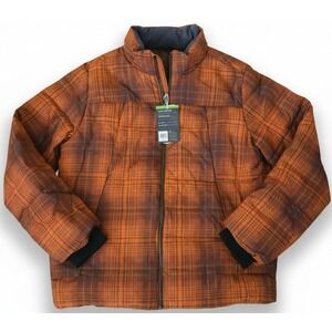 NWT Alpine Design Rust Brown 650 Fill Power Down Puffer Jacket Mens Large